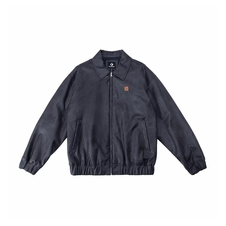 匡威Converse 新男女情侣款保暖PU皮棉服夹克外套UCJ413-GC5-GHM
