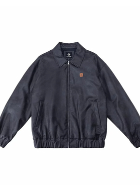 匡威Converse 新男女情侣款保暖PU皮棉服夹克外套UCJ413-GC5-GHM