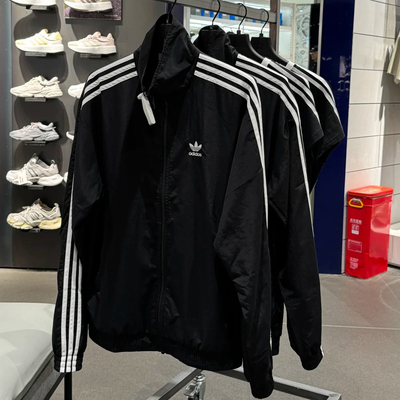 三叶草男女经典款梭织运动夹克