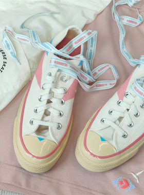 匡威CONVERSE 1970S三星标复古学院风丝带撞色低帮帆布鞋A07150C