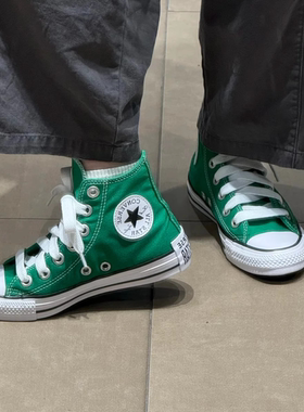 正品CONVERSE匡威 allsta大童翠绿色大童高帮帆布鞋A11525C