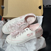 正品 CONVERSE匡威1970S粉白樱花粉刺绣高低帮帆布鞋 A06222C