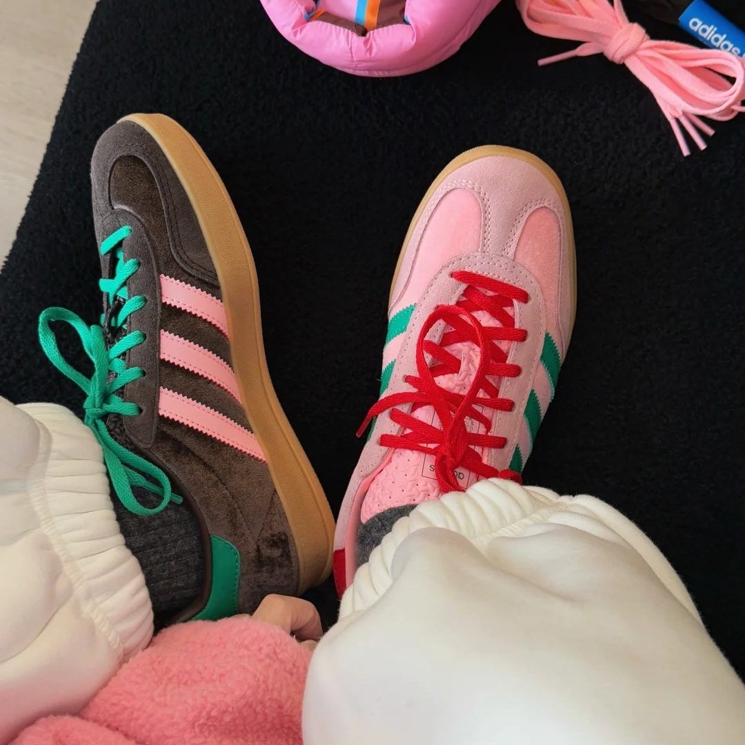 正品Adidas三叶草GAZELLE男女秋冬丝绒T头运动板鞋JI2714 JI2713