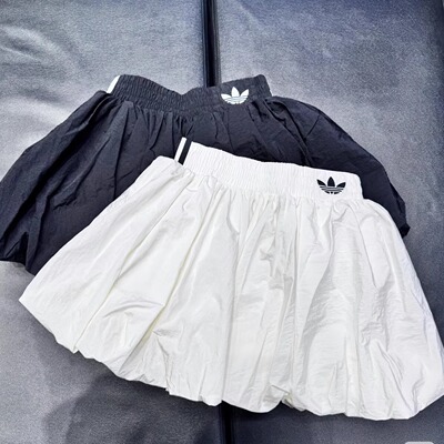 Adidas三叶草25年夏季女子芭蕾风云朵花苞裙蓬蓬裙KD8123 KD8122