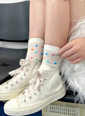 匡威Chuck 1970s白色丝绸婚鞋高帮绸带缎面帆布鞋A07247C