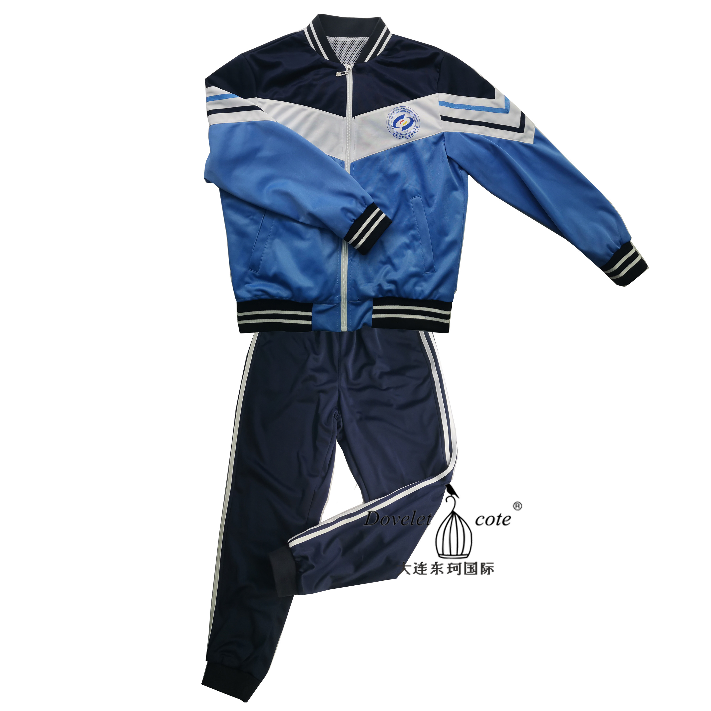 大连市辽宁师大附中校服春秋冬运动服夏季短袖套装纯棉同款可定制