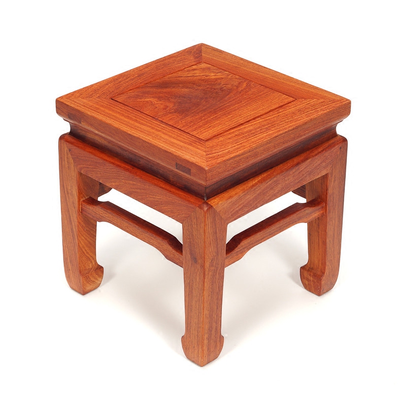 缅甸花梨木凳子家用成人矮凳木质小板凳红木换鞋凳新中式实木方凳