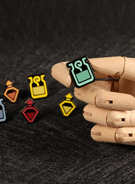 FooLii孚狸自制怪物猎人金属徽章崛起回复药鬼人药胸针扣pins配饰