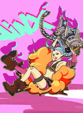 FooLii孚狸英雄联盟金克丝JINX金属徽章收藏胸针别针pins配饰现货