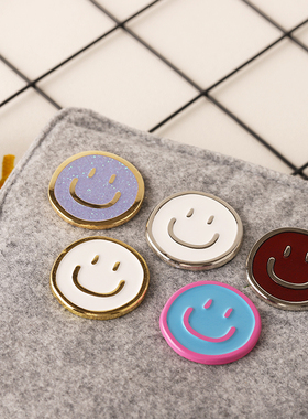 FooLii孚狸自制笑脸金属徽章合金胸针卡通pins奶茶店员工配饰现货