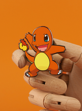 FooLii孚狸宝可梦小火龙金属徽章原创设计神奇宝贝pins可爱现货