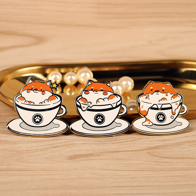 胸针foolii孚狸奶泡柴犬狗狗pins