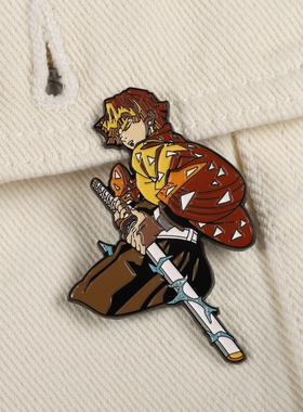 FooLii孚狸鬼灭之刃我妻善逸金属徽章胸针别针pins配饰挂件周边谷