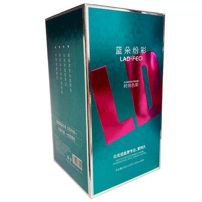 蓝朵纷彩染发膏无氨芳香无味遮盖白发发廊款大盒500ml*2