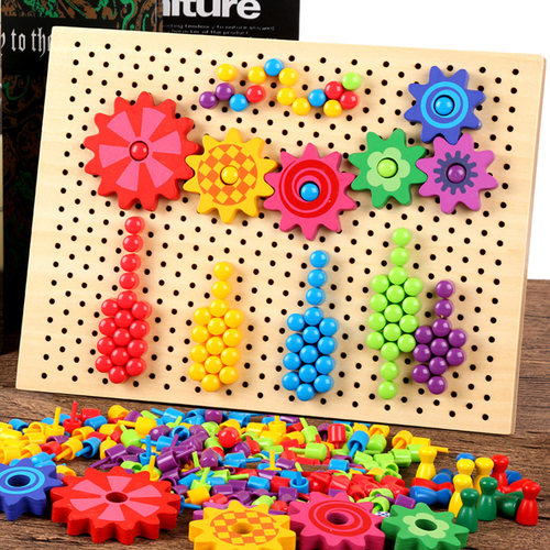 智力创意百变蘑菇飞行棋插板拼图