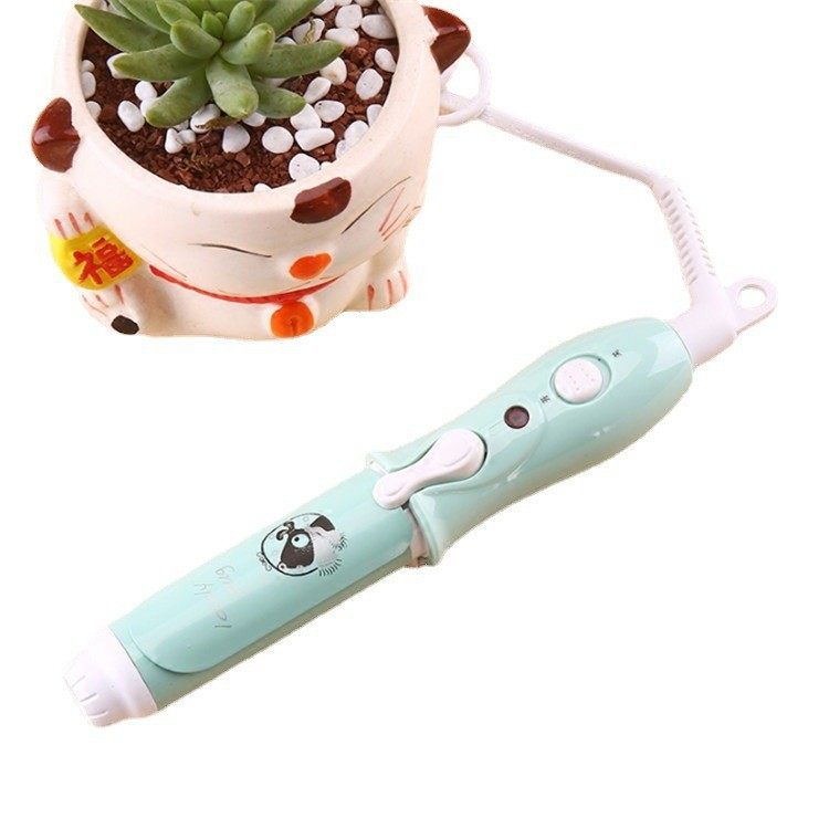 迷你陶瓷O伤发大卷内扣卷发棒