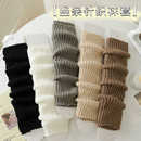 Lolita小腿袜套堆堆腿套秋冬加厚条纹百搭粗针毛线腿套保暖潮流款