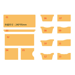 金致T032万能短款 刀模 钱夹短财刀模钱包手工皮革刀模任意组合套装