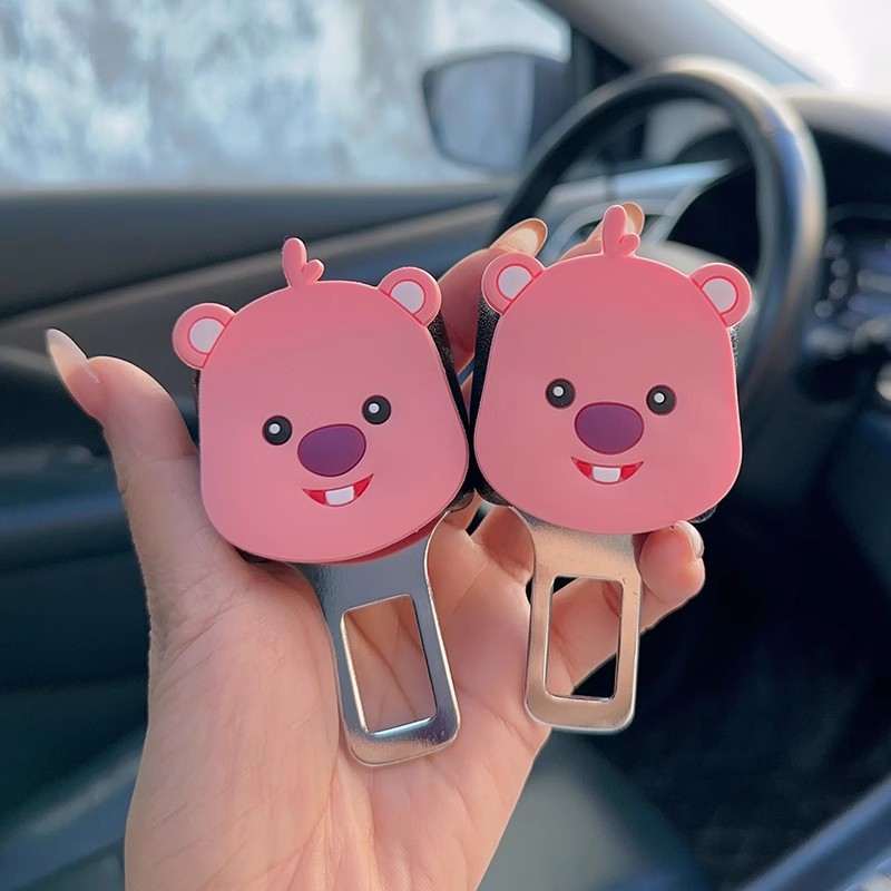 可爱卡通小狗汽车安全插带卡口带揷车载延长接头调节器限位固定器