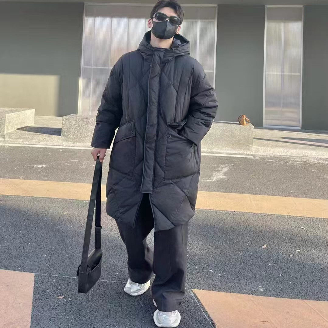 2025新款羽绒服男中长款潮流保暖新款潮牌高级感冬季加厚时尚外套