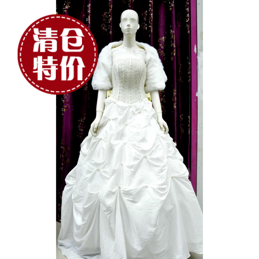 处理新娘高品质毛披肩 冬季婚纱礼服加厚短款毛披肩 多种穿法