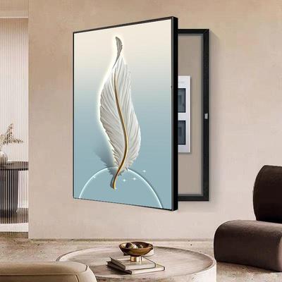 家用竖款电表箱装饰画装饰画轻奢