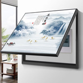 新中式 饰画免打孔山水遮挡配电箱电源箱挂画总开关盒壁画 电表箱装