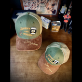 SAILOR JOHNNY美式 复古卡通刺绣军绿硬顶大头围棒球帽显脸小男女