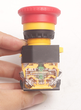 合力急停开关按钮LA38-11ZS红色蘑菇头紧急停止按钮电源开关22mm