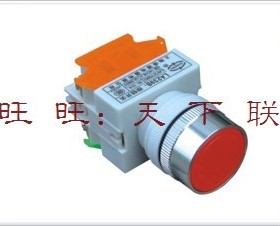 PBC Y090电源启动按钮开关 LAY37-11BNZS红色平扭自锁 开孔22MM