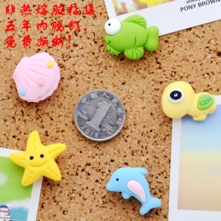 五年质保5色5粒树脂海底世界可钉墙按钉墙钉工字彩色钉子创意软木