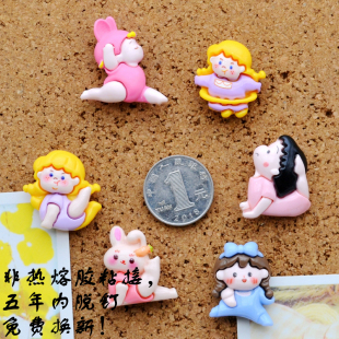 6粒树脂健身瑜伽女孩可钉墙按钉墙钉工字彩色创意钉子 五年质保6款