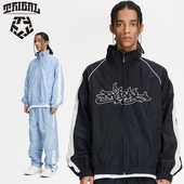 TRIBAL美式 嘻哈街头涂鸦刺绣立领街舞风复古街头潮牌机能风夹克男