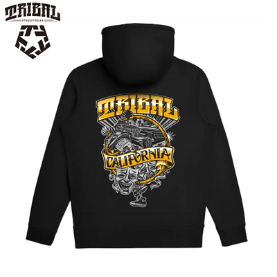 TRIBAL嘻哈涂鸦机车连帽卫衣