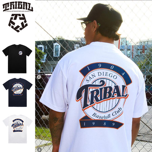 TRIBAL美式嘻哈涂鸦宽松短袖T恤