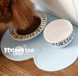 可爱云朵餐垫宠物狗狗猫咪防滑垫 防水易清洗狗碗食盆垫狗碗猫碗