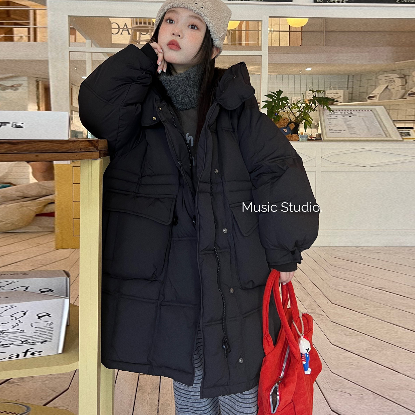 波拉bora童装儿童中长款羽绒服