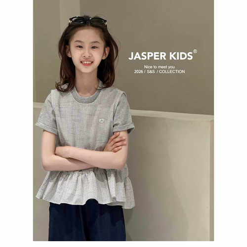 JASPER女童夏季短袖T恤娃娃衫