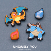 饰配件DIY配件卡通宝可梦鞋 新款 扣 花适配crocs鞋 装 洞洞鞋 配饰鞋