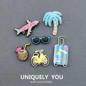 智必星 新款 夏日百搭 花鞋 扣配饰正品 crocs可爱卡通洞洞鞋 鞋