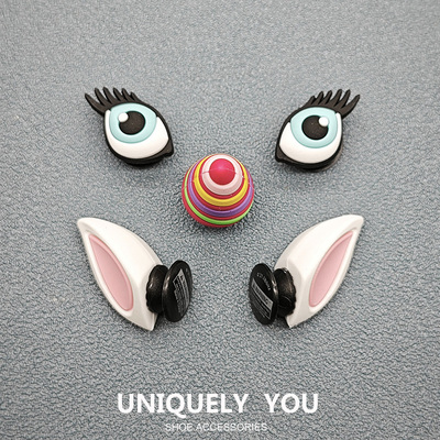 洞洞鞋花眼睛耳朵鞋扣配件智必星
