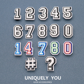 Crocs鞋 花配饰洞洞鞋 花 新款 装 饰扣卡骆驰智必趣味配件字母数字