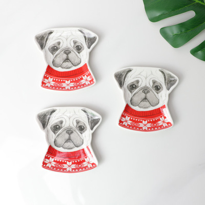 巴哥周边pug精致餐盘创意可爱