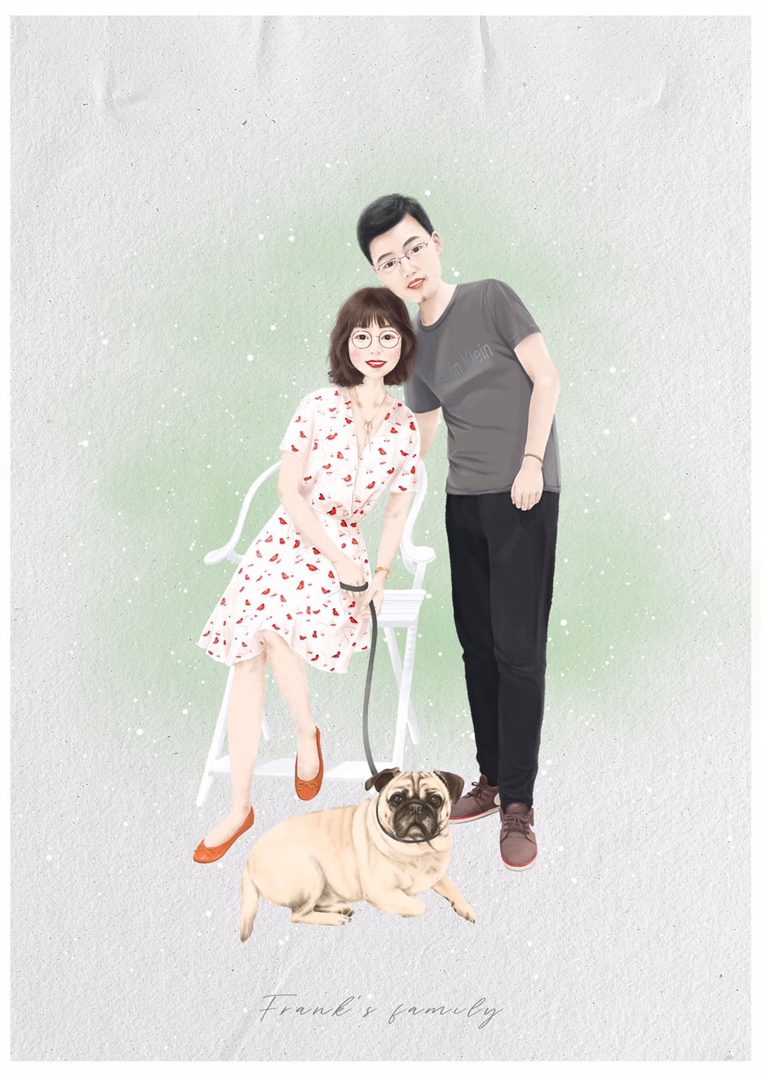 宠物插画人物插画狗狗插画