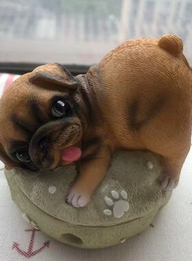 巴哥周边摆件pug哈巴狗香薰炉创意倒流香座家用净化香炉斗