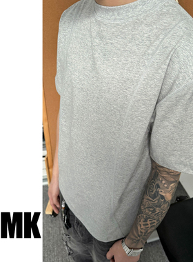 TNMK 复古美式凉感防嗮T恤夏季短款纯色基础速干短袖320G解构设计