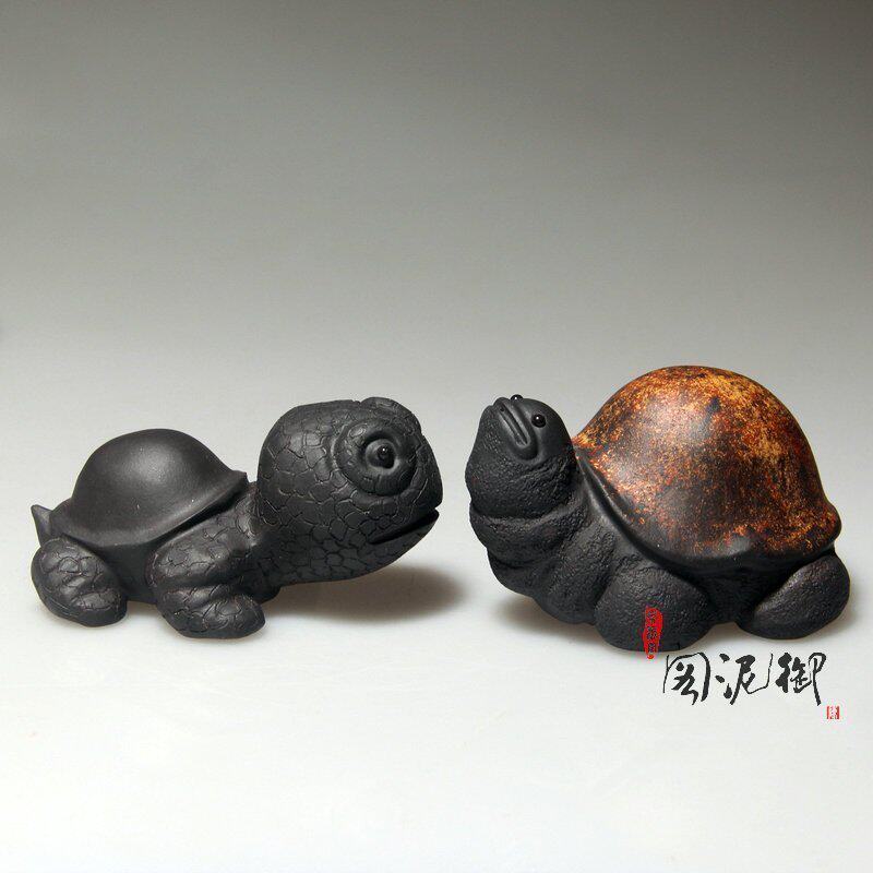 包邮茶道配件紫砂摆件茶宠雕塑精品茶玩长寿将军龟萌龟乌龟