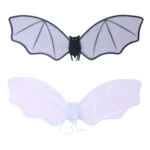 一心一翼万圣节白色黑色蝙蝠翅膀