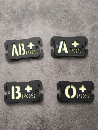 血型夜光识别条战术Molle挂载塑料配件背包通用发光机能风挂件