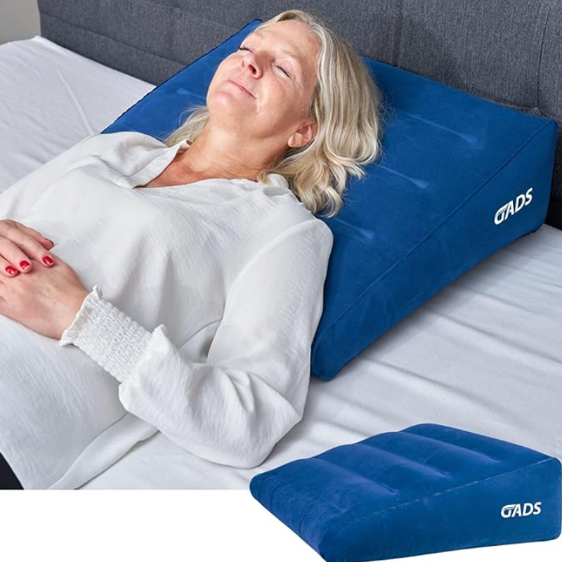 植绒充气三角斜坡枕头靠垫腰垫屁垫腿枕爱垫成人旅行露营便携枕头